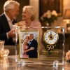 Dxaeuqr Dxaeqr 50th Wedding Anniversary Keepsake for Couples, Crystal Glass