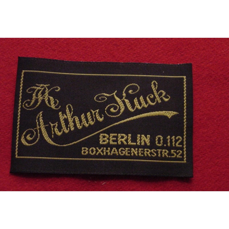 GERMAN UNIFORM TAILOR LABEL : ARTHUR KUCK, BERLIN - TEN