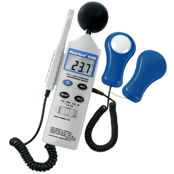 PeakTech"4 in 1" multifunction environment meter with light meter, sound
