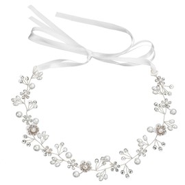 Flower Hair Ornament, 3 Colors, Garland, Crystal Beads, Pearl Included, For Children, Adults, Hair Accessories, Weddings, Recitals, Graduations, Parties, Dances, Kimonos, Photo Shoots, Stylish Gift