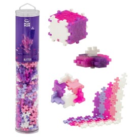 Plus Plus Glitter Building Blocks STEM Toy 240 Pieces Travel Friendly Fun