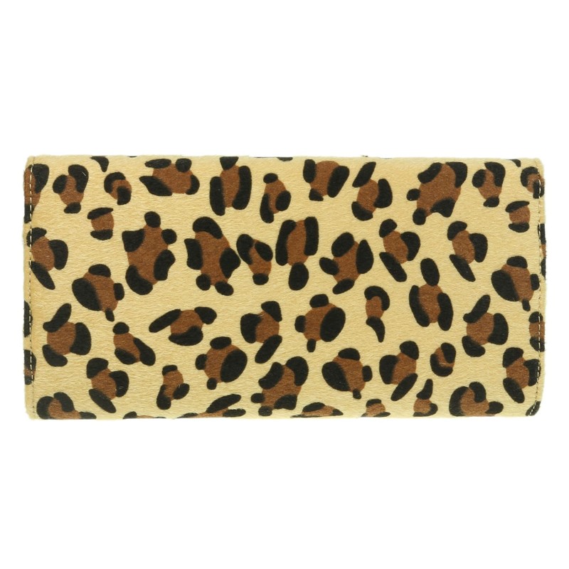 Girly Handbags Womens Frame Leopard Clutch Bag - Light Leopard