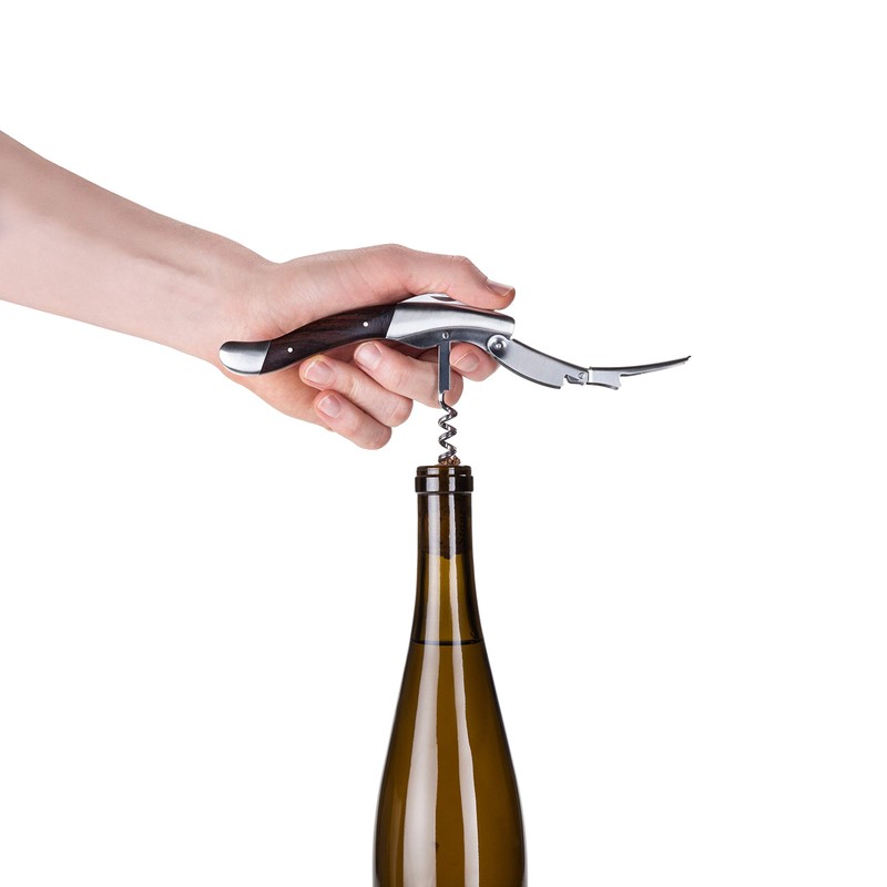 Viski Admiral Oversized Double Hinged Waiters Corkscrew Wine Opener with