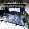 FineFlame Camping Stove, 2 Burners Portable Propane camp Stove with