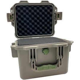 KONG KASE Weatherproof Shockproof Hard Case with Customizable Foam Interior - IP67 Dust and Water Protection - 12” x 10” x 8” (Earth/Jungle)