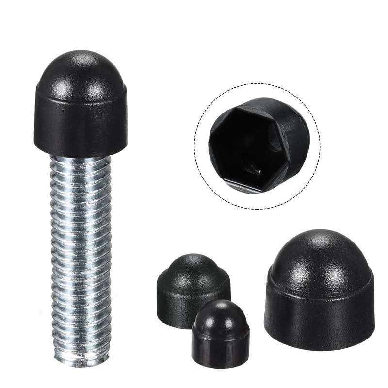 sourcing map Pack of 100 Protective Caps for Nuts Made