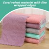 20 Pack Coral Fleece Dish Cloths with Durable Material, Ultra-Soft