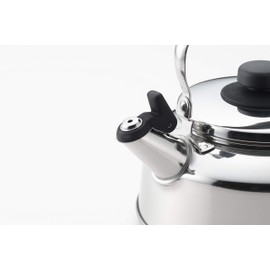 Yoshikawa SH8417 Tsubame Sanjo Mouse, Wide Mouth, Whistling Kettle, 0.9 gal (2.6 L), Stainless Steel, Compatible with Induction and Gas Fires, Made in Japan