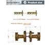SORWDUERM 2 Pack Antique Brass Bronze Door Knob Interior Privacy