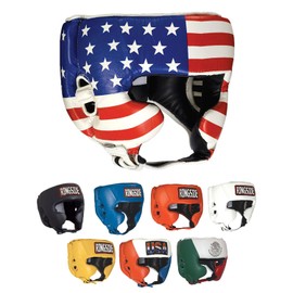 Ringside Competition-Like Boxing Sparring Training Headgear with Cheeks, USA Flag, Large