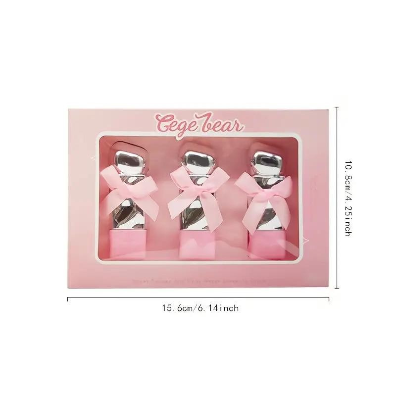3-Pack Box Sweet Bow Tender And Translucent Water-Glossy Lip Glaze