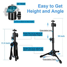 Trípode para cámara web, trípode extensible para cámara/teléfono/cámara web, trípodes de escritorio, soporte para cámara web, compatible con cámaras w