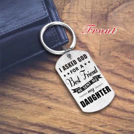 Daughter Birthday Keychain - Gifts from Mom Dad - To My Daughter