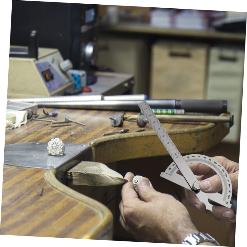 Operitacx Einstellbarer Winkelmesser Winkellehre mit Anpassung Präzise Messungen für Holzarbeiten