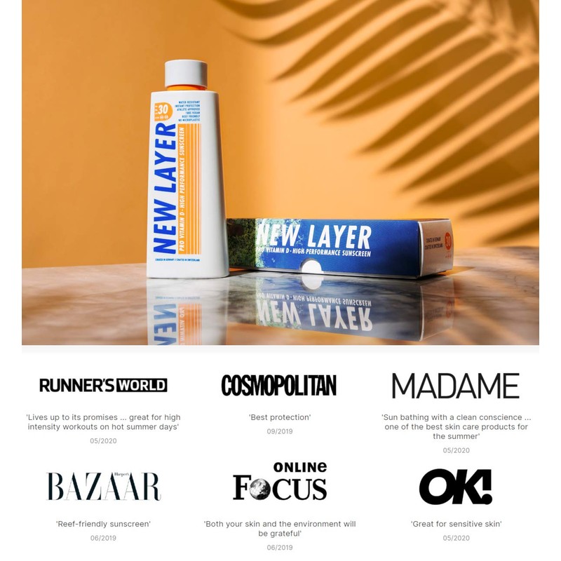 NEW LAYER Sonnencreme | LSF 30 | Pro Vitamin D