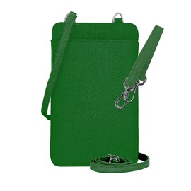 Giselle Women's Crossbody Bag, Shoulder Bag, Smartphone Pouch, Small, Wallet Shoulder Bag, Coin Purse, Lightweight,, Green/Green [With Strap]