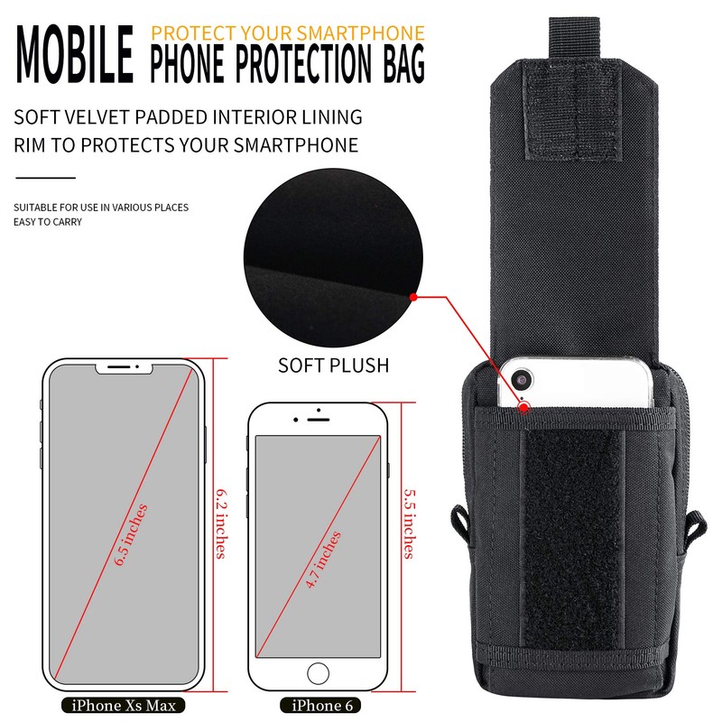 IronSeals Molle Pouch Multi-Purpose Tactical Compact Water-Resistant Utility Pouch with