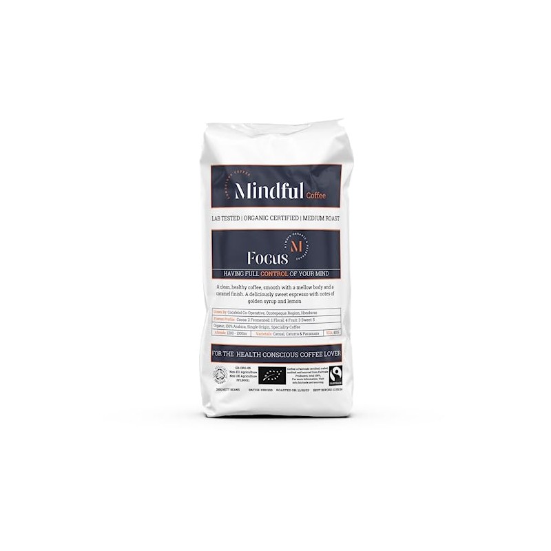 Mindful Coffee - Focus 250g| Organic Clean Coffee Beans |