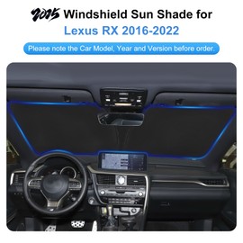 Car Sun Shade for 2016-2022 Lexus RX Accessories Windshield Sunshade Cover Front Window Shade Custom Fit RX Sun Visor Protector Foldable Blocks UV Rays