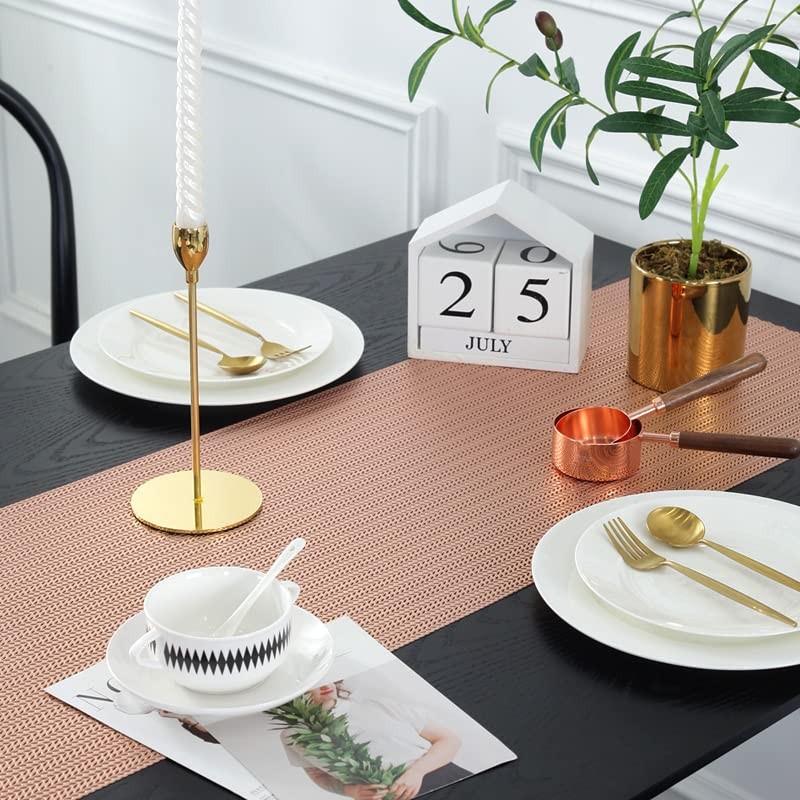 Hosoncovy PVC Hollow Table Runner Non-slip Decorative Table Mats Placemat