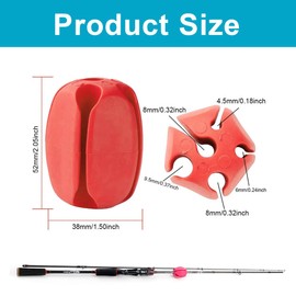 XPEX Kitnelw 4 Pieces 5 Holes Rubber Rod Holder Protection Rubber Fishing Rod Protection Fishing Rod Protection Attachment Rod Holder Rubber Wear Resistant Fastening Element Tight Fishing Accessories,