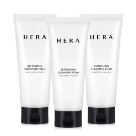 Hera 헤라 폼클렌징 리프레싱 160g 3개 멜라솔브 폼 리뉴얼 대용량 저자극 세안 폼클렌징 Hera Foam Cleansing Refreshing 160g 3pcs Melasolv Foam Renewal Large Capacity Low-Stimulus Face Wash