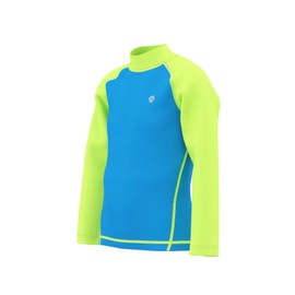 Boys Long-Sleeve Rash Guard - Kids UV Protection Surfing Tshirt Children Quickdrying Beach Swim Tee Youth Breathable Water Sports Top Process Blue 13y