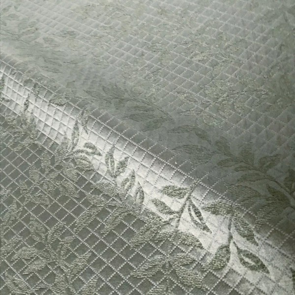 Plankroad Light Green Top Stitch Botanical Fabric 54"