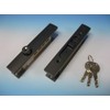 WEST 355BT Dimple Key Type Universal Sliding Door Lock with 4 Small Keys (3 Manufacturer's Genuine Keys + 1 Copy Key)