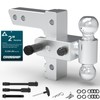 CROSSHIP Adjustable Trailer Hitch - Heavy Duty Aluminum Drop Drawbar