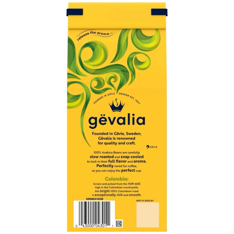 Gevalia (2 pack) Gevalia Medium Roast Columbia Arabica Ground Coffee,