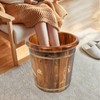Wooden Foot Bath Tub with Massage Rollers & Lid -