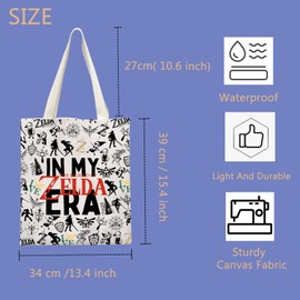 FUNYSO In My Zelda Era Gift Zelda Video Game Player Gift Japan Zelda Video Game Lover Gamer Gift Tote Bag (Zelda Era UK)