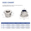 M8 Nylon Flange Nuts, 20-Pack 304 Stainless Steel Nylon Insert