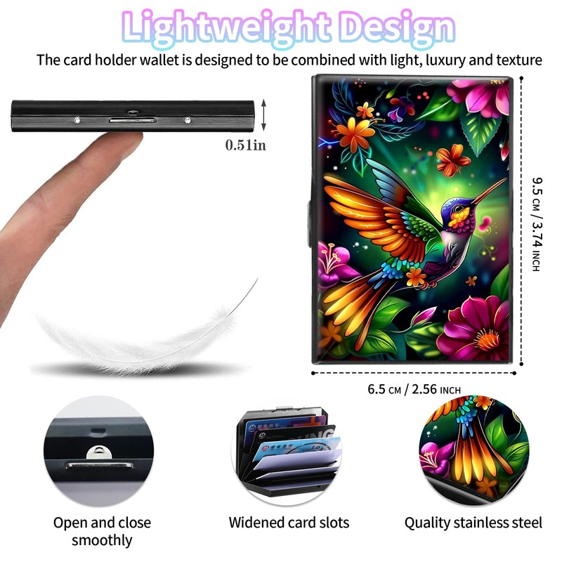 LYHXLYJH Credit Card Holder for Women Men,RFID Blocking Mini Slim