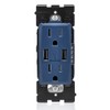 Leviton Navy Blue USB Outlet Kit 15A Renu