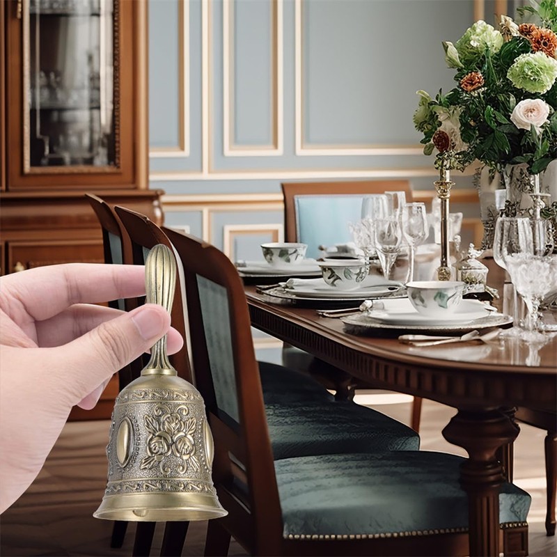 Hand Bell Service Bell Call Vintage Metal Hand Bells Dinner