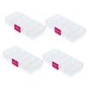 NOLITOY 4pcs Storage Box Litterbox Storage Bins with Lids Small