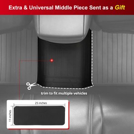 IKON MOTORSPORTS, Custom Fit Floor Mats Compatible with 2016-2021 Honda Civic, Latex Rubber Heavy Duty All Weather Season Car Auto Front Rear Carpets Liner 5PC Black, 2017 2018 2019 2020