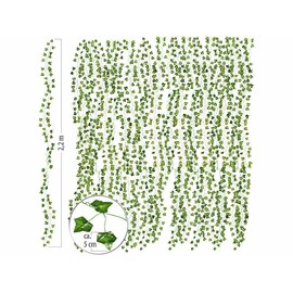 Carlo Milano Wall Decoration: Set of 24 Decorative Ivy Garlands, Each 2.2 m Length and 81 Leaves (Ivy Privacy Screen, Artificial Ivy Privacy Screen, Birthday)