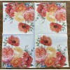 TWO Floral Red Roses Flowers Paper Napkins Decoupage Spring Springtime