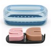 OZNER Clear Travel Soap Case Compatible with Kitsch - Leak-Proof