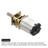 Rebower 2pcs Micro Reduction Gear Motor with Full Metal Gearbox
