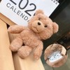 Plush 3D Brown Bear Case Cover Cute Winter Cartoon Case