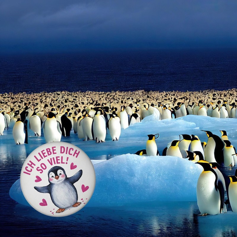 Penguin I Love You Magnet for Animal Lovers Funny Magnet