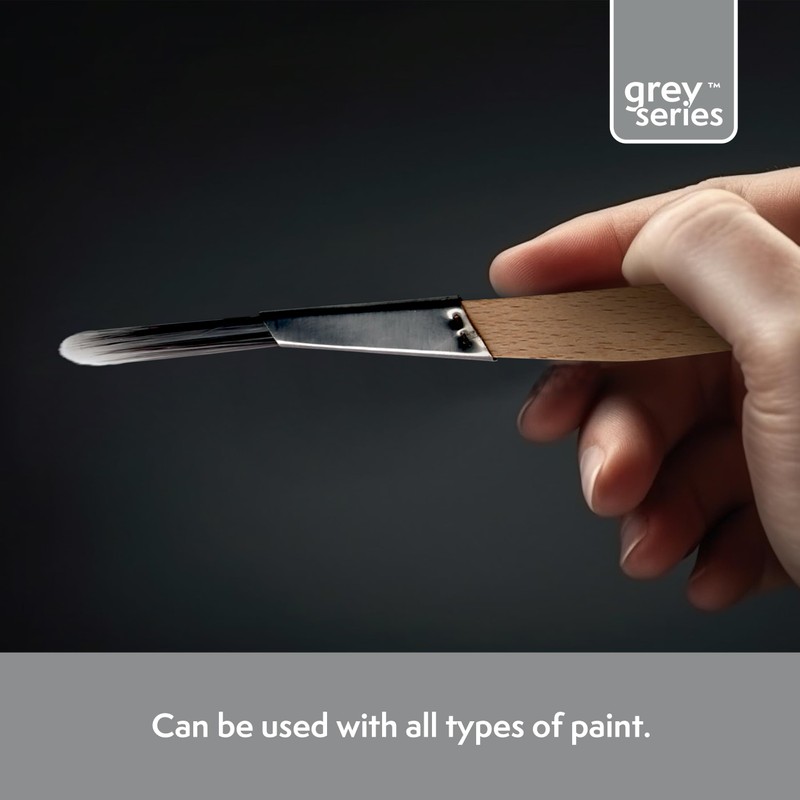 Axus Decor Angled Fitch Paint Brush (Grey Series) - 6mm
