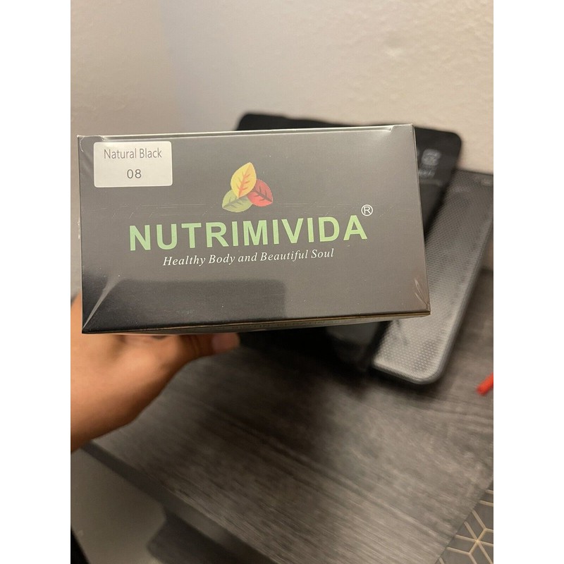 Nutrimivida 2 Bottles of Natural Black Hair Dye Shampoo 5