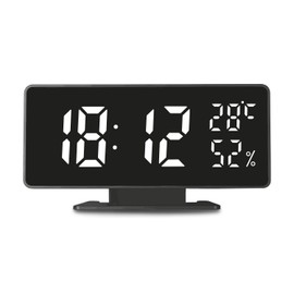 Green Blue GB395 Digital Alarm Clock with Thermometer and Hygrometer Function, 3 Alarms/Snooze Function, Digital Clock with Temperature Display and Humidity Display