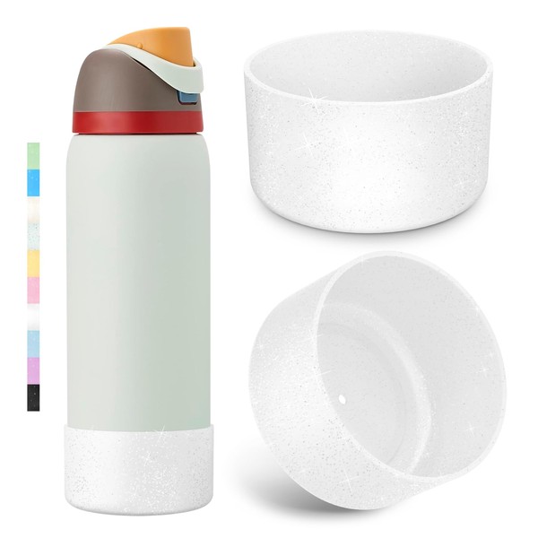 2PCS Glitter Silicone Boot for Owala Water Bottle 24 oz