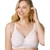 Wonderbra Womens Plus Wireless Full Coverage Bra, Rose Shell, 42